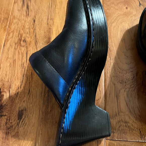 Born black leather wedge slides - Picture 3 of 7